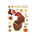 thumbnail image 1 of Less Than 5 Stickers Thanksgiving Autumn Maple Leaf Window Stickers Static Window Thanksgiving Party Scene Layout Stickers, 1 of 1
