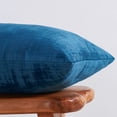 thumbnail image 4 of Home Soft Things Textured Velvet Pillow Covers (Set of 2) - Majolica Blue - 14" x 26", 4 of 5