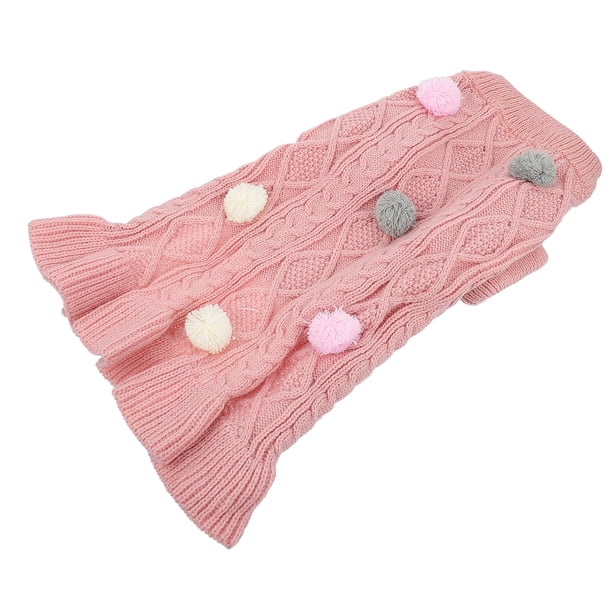 GOOHOCHY 1pc mascota suéter falda cálida tejido ropa perros suéter vestido perrito vestido de lana