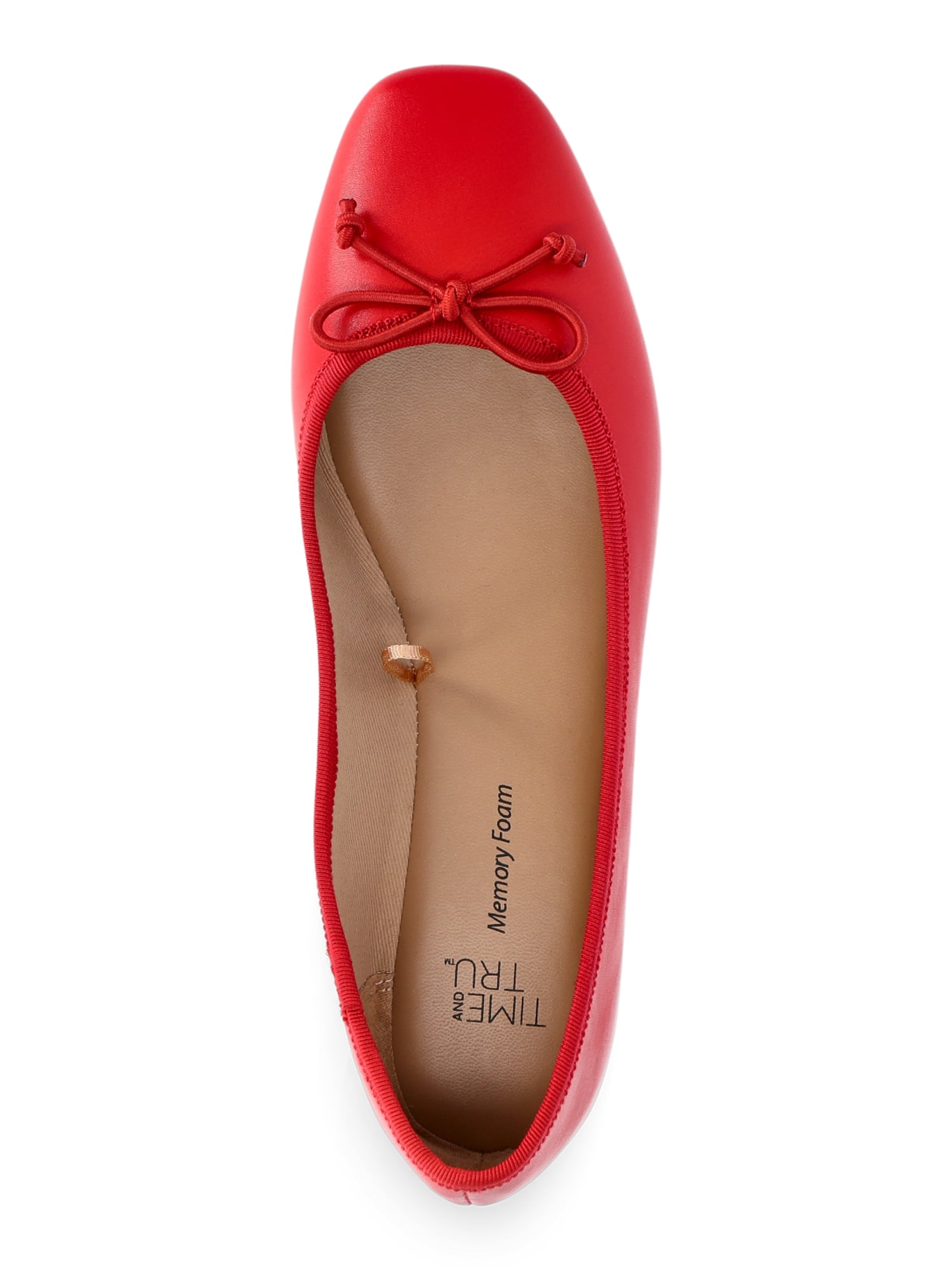 Time and Tru Women's Faux Leather Ballet Flats