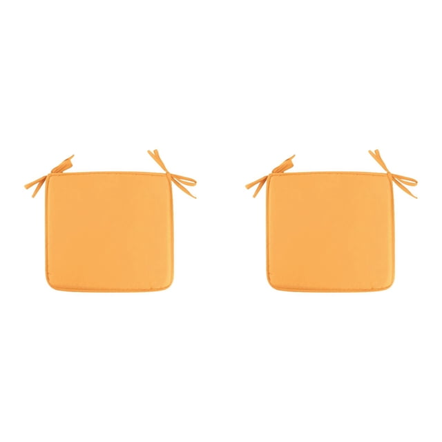 (2-Pack) Kcodviy Outdoor Seat Cushions Square Design Strapped Garden Chair Pads Patio Furniture Comfort Support Weather Material Solution