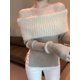 thumbnail image 3 of Suéteres de cuello alto para mujer, color puro, estilo europeo, sexys, picantes, para chicas, ajuste diario, diseño con abertura, estética elegante, sin tirantes, para damas, 3 of 6