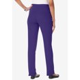 thumbnail image 2 of Roaman's Women's Plus Size Tall Plus Size Straight Leg Soft Knit Pull On Pant, 2 of 6