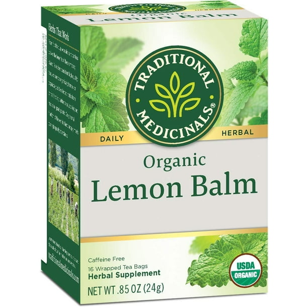 Traditional Medicinals Lemon Balm Herbal Tea Organic, 16 CT (2Pack