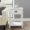 thumbnail image 3 of Country Farmhouse Single Drawer End Table Set in Brushed White, 3 of 6