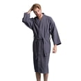 thumbnail image 4 of Men's Waffle Spa Bathrobe - Long, Lightweight, Absorbent, 4 of 4