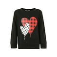thumbnail image 2 of Family Matching Parent-Child Sweatshirt, Long Sleeve Hearts Print Tops, Round Collar Loose Fit Pullover, 2 of 9
