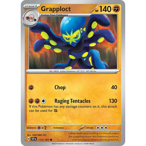 Pokemon Surging Sparks Common Grapploct #113