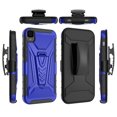 thumbnail image 5 of TJS for TCL 30 Z (T602DL) | TCL 30 LE Phone Case, with Tempered Glass Screen Protector, 3 in 1 Combo Belt Clip Holster Impact Resist Rugged Kickstand Cover for Alcatel TCL 30Z / TCL 30L (Blue), 5 of 5
