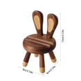 thumbnail image 3 of Fiudx Taburete de Nogal con Forma de Conejito, Diseño de Conejo, Soporte Multifuncional para Teléfono, Decoración de Escritorio, Ideal para Regalo Navideño, Material de Madera, Tamaño 17 X 12,5 X 10, 3 of 6