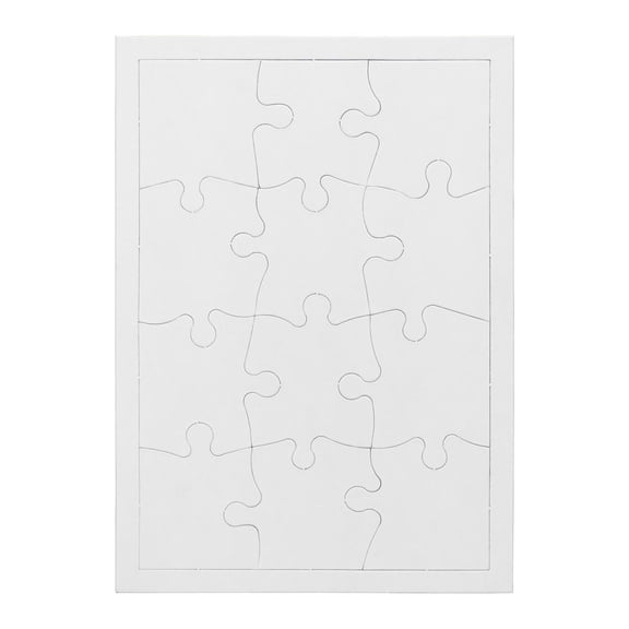Blank Compoz-A-Puzzle 12-Piece Medium Rectangle