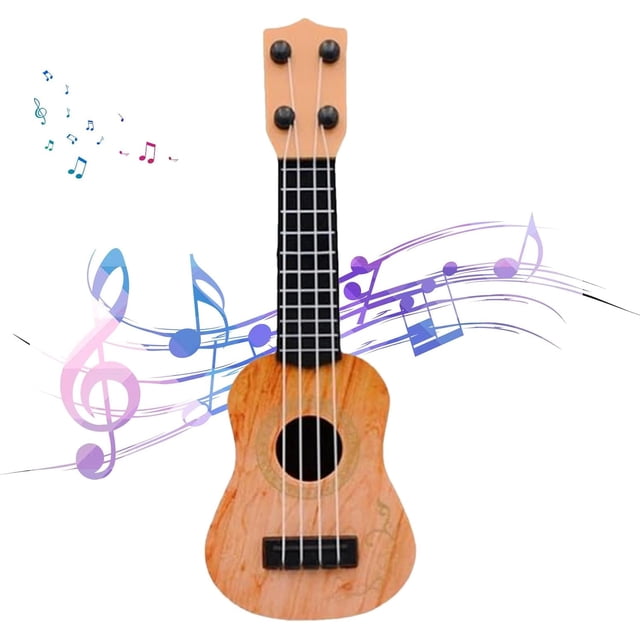 HUGFEGWE Kids Toy Guitar 10 Inch Ukulele Beginner Musical Instrument, Musical Toy Children Musical Instrument Educational Toys, Developmental Educational Toy for Kids CJB91-32719