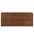 thumbnail image 5 of 67" Sideboard Buffet Cabinet with Storage, Modern Credenza Coffee Bar Console Table with Golden Handle, Accent Storage Cabinet for Dining Room, Walnut, 5 of 8