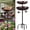 Bird, variant on SLUMLOVE Bird Bath for Outside, 42In Double Metal Bird Bath for Garden Patio Yard Lawn Decor, Upgraded 5-Pronged Base