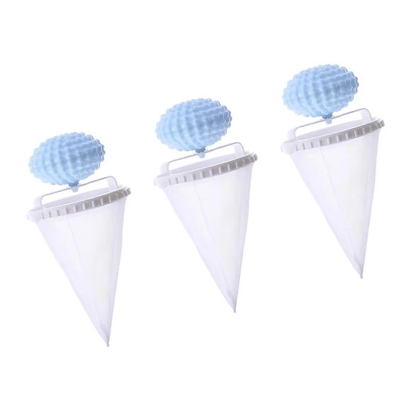 Permanent Polystyrene Polyester Washing Machine Filter Net Bag Traps Floating Debris Hair Fibers Yellow