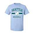 thumbnail image 2 of Wild Bobby City of Seattle Baseball Fantasy Fan Sports Men's T-Shirt, Light Blue, Large, 2 of 6