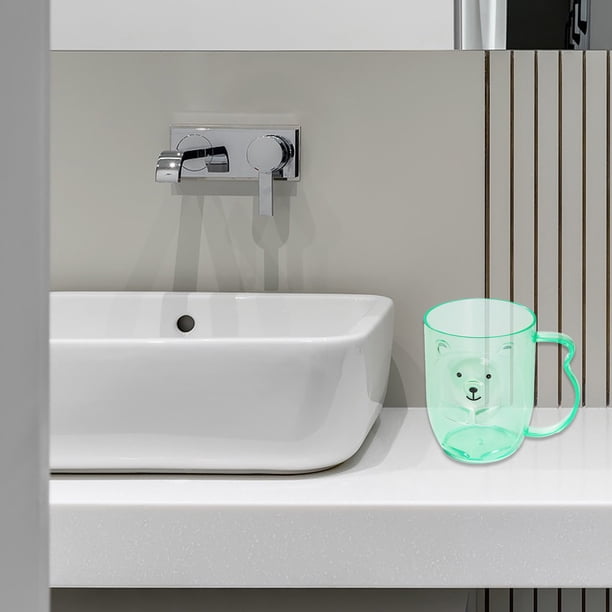 Vaso Para Cepillado, Vaso Para Enjuague Bucal, Vaso Transparente, Pl Stico Duradero Sin Bpa Dise O De Oso Adorable, Ideal Para Ni as Y Parejas, Higiene Bucal, Soporte Para Cepillos De