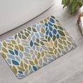 thumbnail image 2 of Blue Leaf and Vine Pattern Bathroom Rugs Mat,Non Slip Microfiber Bathroom Rug,Rubber Backing,Soft Bathroom Mats for Bathroom Floor,Tub and Shower,17x27in(43x68cm), 2 of 5