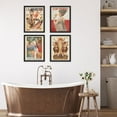 thumbnail image 5 of PixonSign Set of 4 Vintage Adhesive Canvas Posters, Framed Wall Art Leyendecker Art Deco Fashion Magazine Covers Classic Historic American Prints, Ancient Civilization Wall Décor - 8"x10" Black, 5 of 5