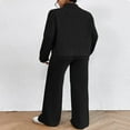 thumbnail image 3 of Pantalon en Tricot Élégant et Pull à Col Roulé à Manches Longues pour Femme, 3 of 5