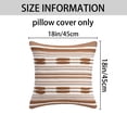 thumbnail image 7 of Unique Bargains Boho Striped Throw Pillow Covers Pack of 2 Brown 18" x 18", 7 of 7