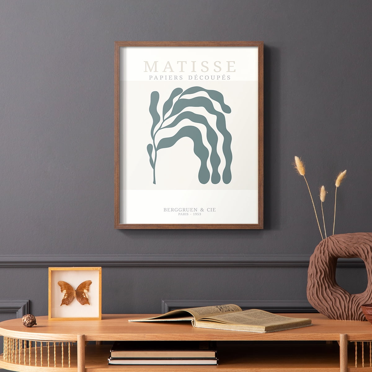 Matisse CDXXV in Brown Solid Wood Framed Print No Nail Hanging
