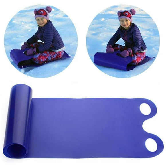 HAHADAXA Lightweight Roll Up Snow Sled Portable Rolling Snow Slider Winter Toboggan Outdoor Snow Sled Flying Carpet for Kids, Adults