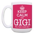 thumbnail image 2 of ThisWear Gigi Gifts Keep Calm Gigi Will Take Care of It Gigi Presents 2 Pack 15oz Coffee Mugs Pink, 2 of 4