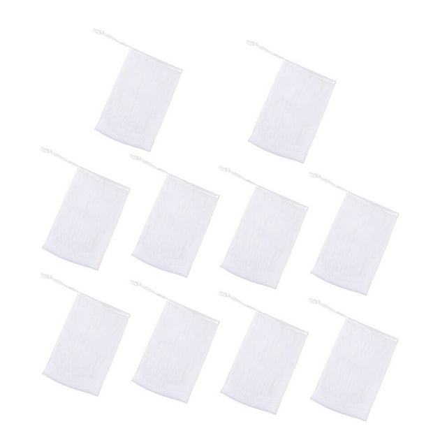 Miangastore Filets Moussants Sac Filet Moussant Polyamide 10 Pcs 4.7x3.5x0.04 Po Blanc