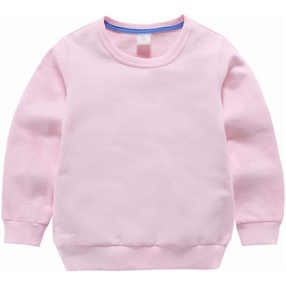 2-8 Years Toddler Boys Girls Solid Pullovers Sweatshirt Long Sleeve T-Shirt Kids Cotton Crewneck Thin Tops