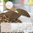 thumbnail image 3 of Brown Leopard Print Bedding 3 Piece Duvet Cover Set Twin Size, Classic Abstract Animal Patterned Soft Microfiber Comforter Cover with Zipper Closure & Pillowcases, Wrinkle & FadeResistant Quilt Cover, 3 of 9