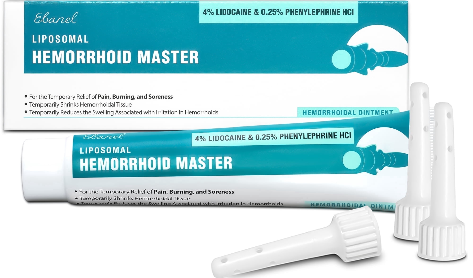 Ebanel 4% Lidocaine Hemorrhoid Treatment Ointment with