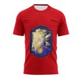 thumbnail image 2 of Hazbin Hotel Camiseta para hombre Graphic Text Pool 3D Printing Street Casual Short Sleeve Printed Clothing Basic Rojo/S, 2 of 6