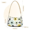 thumbnail image 3 of FORMRS Womens Shoulder Bag with Chain Strap Clutch Purse Cute Tote Handbag, White Flower, 3 of 7