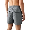 thumbnail image 4 of Fgvctg Mens Shorts Cargo Elastic Waistband Casual Summer Beach Cargo Shorts Stretch Waist Waistband Soft Relaxed Fit Short Drawstring Workout Plus Size Pant with Pockets,Gray,2XL, 4 of 6