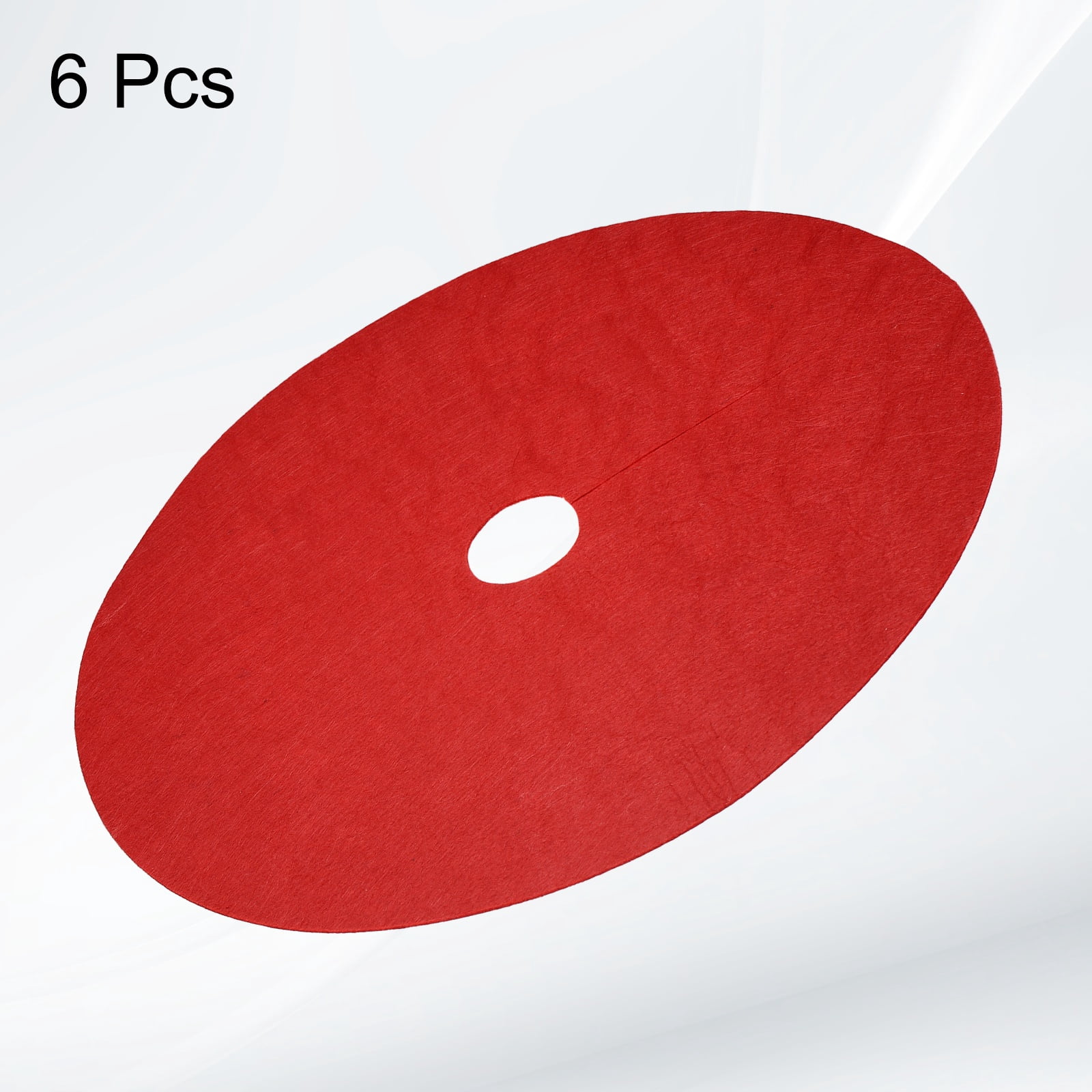 Uxcell 6pcs Tree Mulch Ring 32.3 Inch Non-Woven Round Tree Protector Weed Barrier Mat Plant Cover Rings for Weed Grass Control Root Protection, Red
