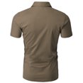 thumbnail image 3 of H2H Men's Casual Slim Fit Short Sleeve Jersey Button Down Shirt (CMTSTS044), 3 of 6