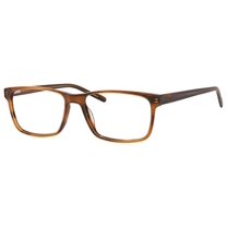 Esquire EQ1566 Men’s Designer Rectangular in Brown Amber Reading Eyeglasses 57 mm