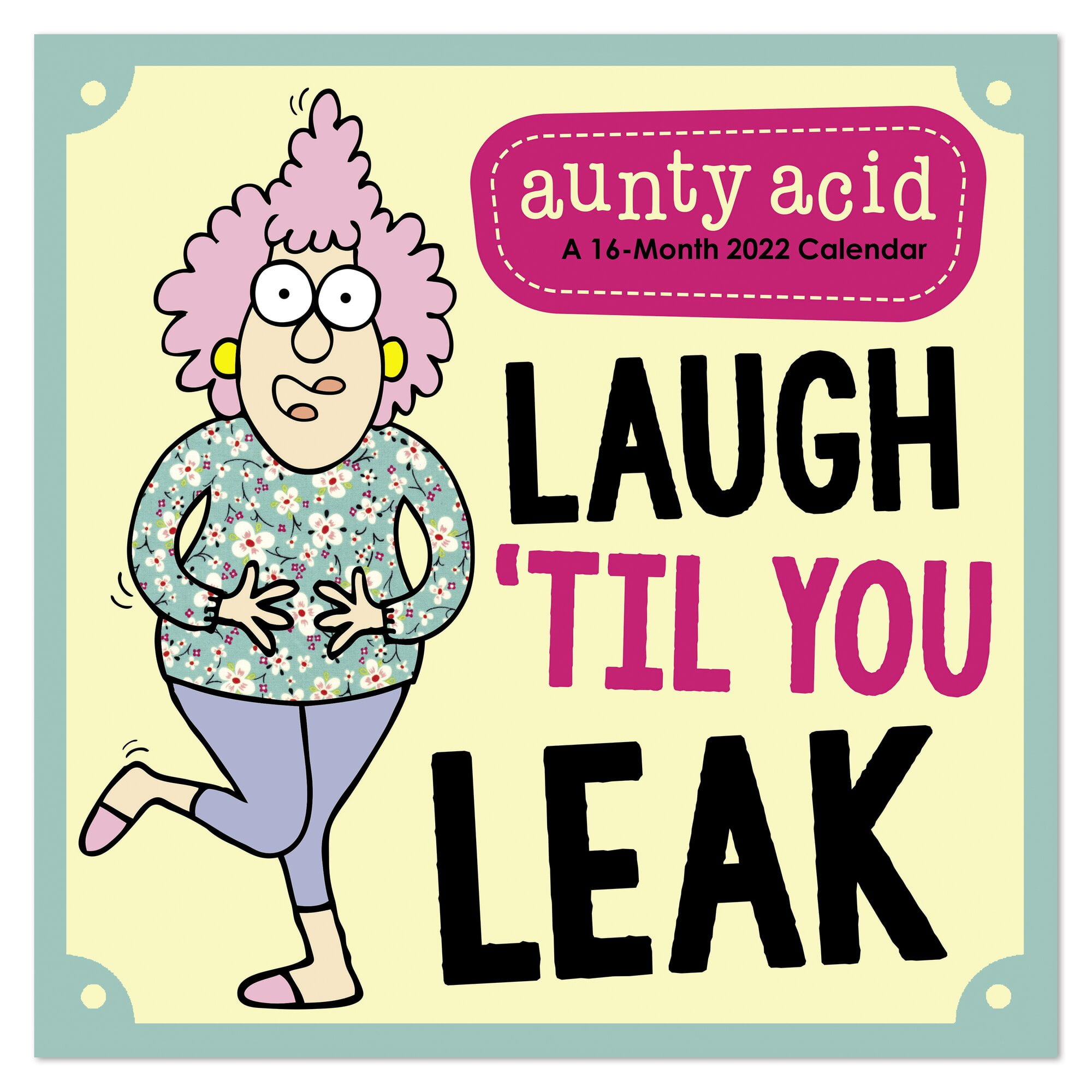 Mead Aunty Acid 2022 Monthly Wall Calendar, 12' x 12'