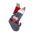 thumbnail image 2 of Cute Cat Dog Christmas Stockings with Santa Hat 17.7 Inch Large Velvet Pet Hanging Stocking with Plush Cuff Xmas Fireplace Stockings for Christmas Tree Mantel Gifts for Pets Family (Gray), 2 of 6