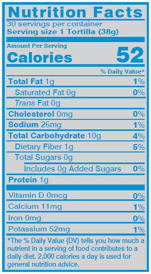 Romero's Whole Grain Corn Tortillas Yellow Large King Size, 40 oz (30 Count)