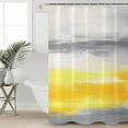 thumbnail image 2 of Extra Long Shower Curtain 72x96 Inch, Yellow Grey Shower Curtain Waterproof Bathroom Decor Modern Abstract Oil Painted Art Fabric Bath Curtain Set Accessories with Hooks, 2 of 6