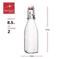 thumbnail image 2 of Bormioli Rocco Swing Top Glass Bottle (Set of 2) - 8.5 oz Kitchen Containers with Airtight Seal, Ideal for Homemade Dressings, Syrups, Infused Oils, Small-Batch Beverages - Glassware for Kitchen, 2 of 7