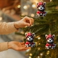 thumbnail image 5 of 2D Acrylic Animal Christmas Decoration Hanging Ornaments, Festive Colorful Decor for Tree and Home, Seasonal Animal Themed Accents for Holiday Atmosphere, 5 of 6