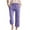 Purple, variant on Cotton Linen Capri Pants Kids Boys Girls Wide Leg Capris Pocket Drawstring Straight Trousers 9T