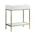 thumbnail image 6 of Swiss Madison Pierre 32" Open Shelf Black Frame Freestanding Bathroom Vanity with Sink Top, 6 of 12