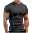 thumbnail image 2 of Men's Short-Sleeved Tight-Fitting Breathable Quick-Drying Clothes Fitness Sports Training Clothes Men's T-Shirts XL, 2 of 3