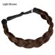 thumbnail image 1 of Zhuge Diadema trenzada clásica con trenzas anchas y correa elástica ajustable, diadema sintética para peluca, accesorios de belleza para mujer, color marrón claro, 1 of 3