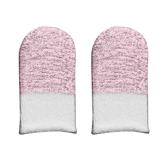 FLhrweasw Manga Dedo para Juegos para PUBG Game Controller Glove Fingertips (rosa + Blanco)