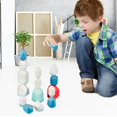 thumbnail image 3 of 16pcs Colorful Wood Stone Stacking Game Wooden Building Block Set Lightweight, 3 of 8